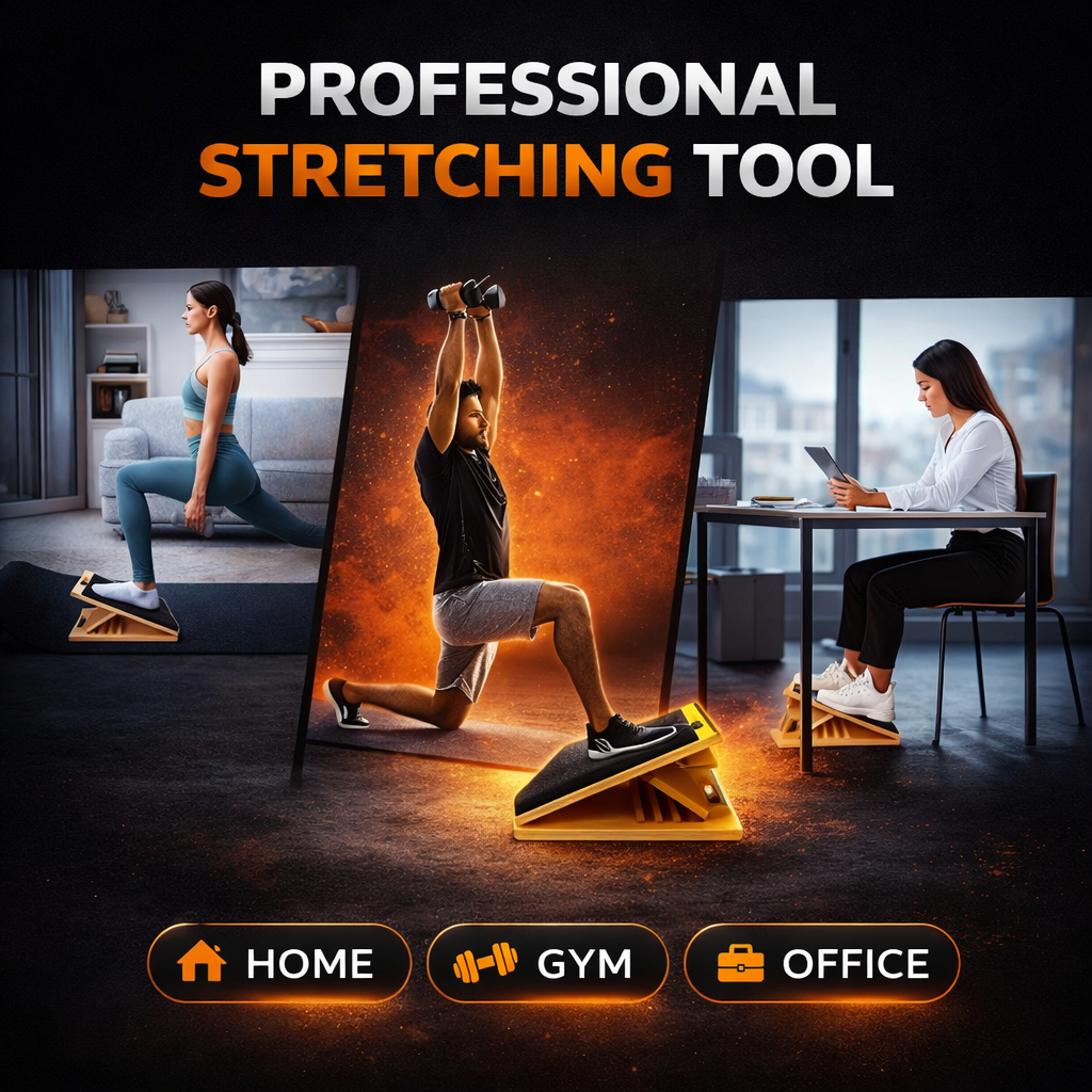 Aznolt® Adjustable Wooden Slant Board – Calf & Ankle Stretch Incline Balance Trainer