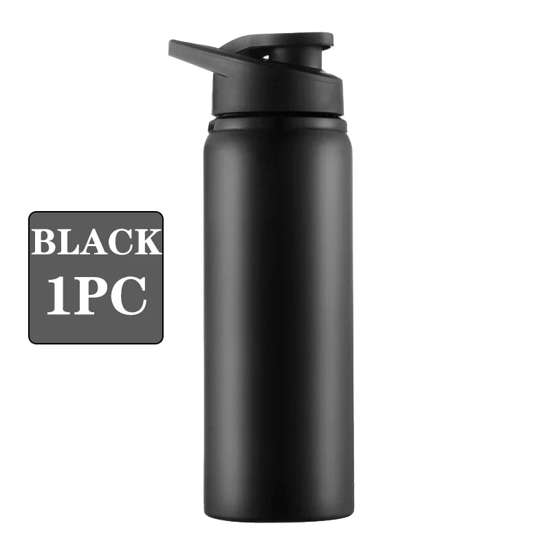 Black Aznolt water bottle with flip lid, premium gym and fitness gear, 1 piece