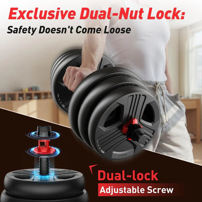 Aznolt® 5-in-1 Adjustable Dumbbell Set – 70 LB (35 LB Pair)