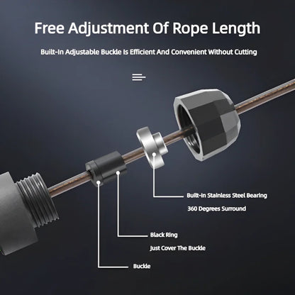 SteelFlex Adjustable Steel-Wire Jump Rope