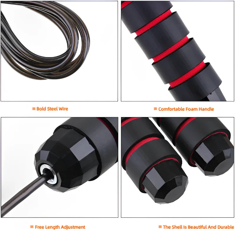 SteelFlex Adjustable Steel-Wire Jump Rope
