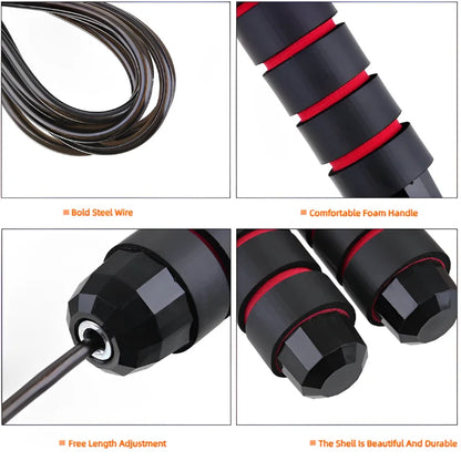 SteelFlex Adjustable Steel-Wire Jump Rope