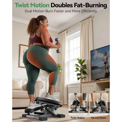 Aznolt® Twist Stair Stepper with Resistance Bands – Home Cardio Machine