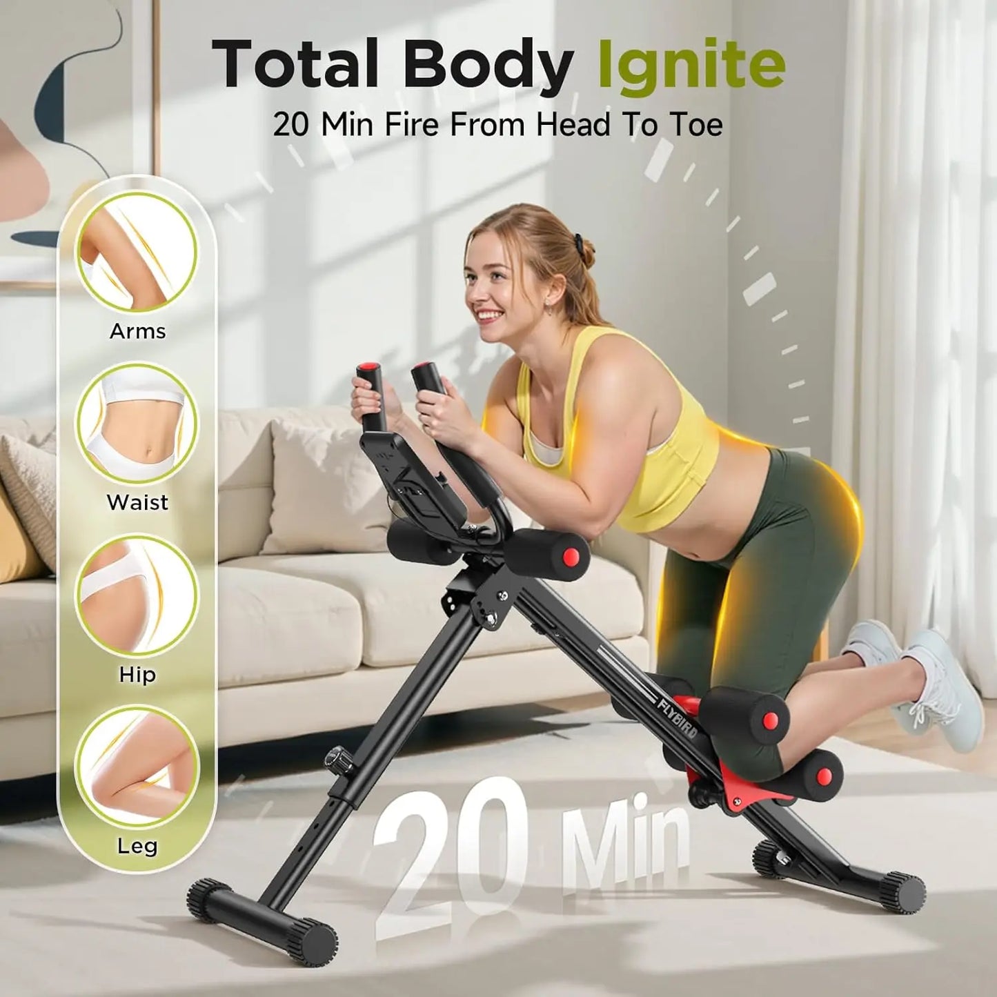 Aznolt® Ab Workout Machine – Adjustable Core & Full Body Trainer