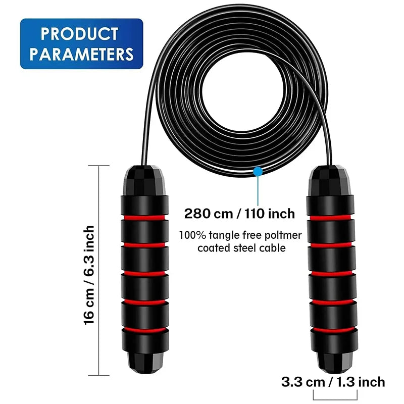 SteelFlex Adjustable Steel-Wire Jump Rope