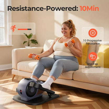 Aznolt® Under Desk Elliptical Machine – Motorized Pedal Exerciser for Home & Office