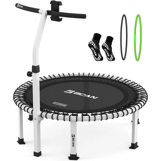 Aznolt® 40-Inch Fitness Rebounder Trampoline with Adjustable Handle Bar