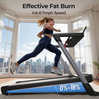 Aznolt® Foldable Treadmill – Quiet Brushless Motor for Home Cardio