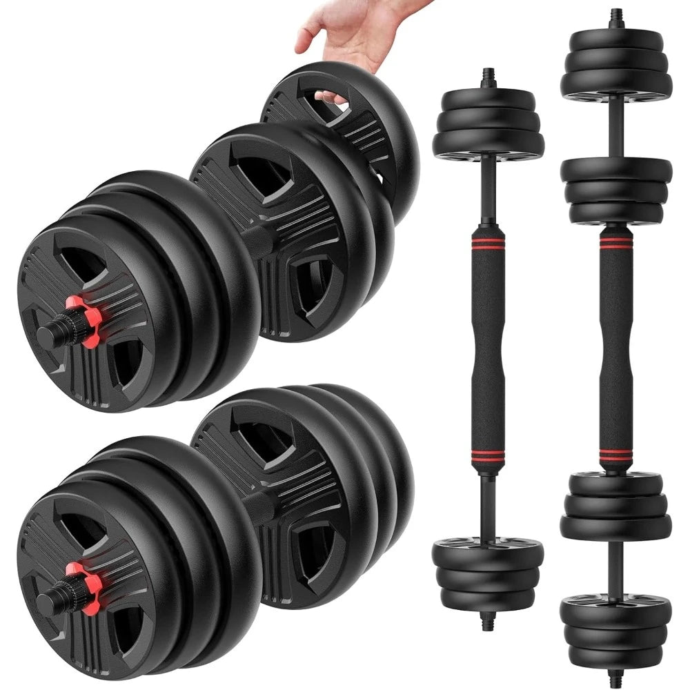 Aznolt® 3-in-1 Adjustable Dumbbell Set – 60 lbs Home Gym