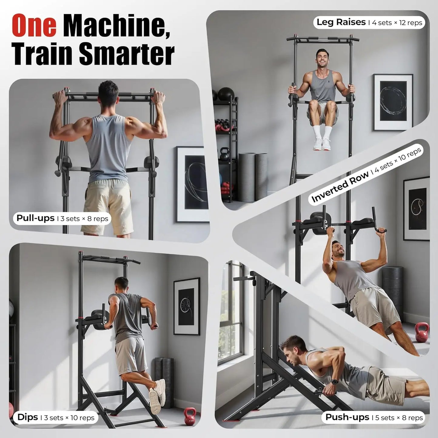 Aznolt® Power Tower – Pull Up & Dip Station for Home Gym