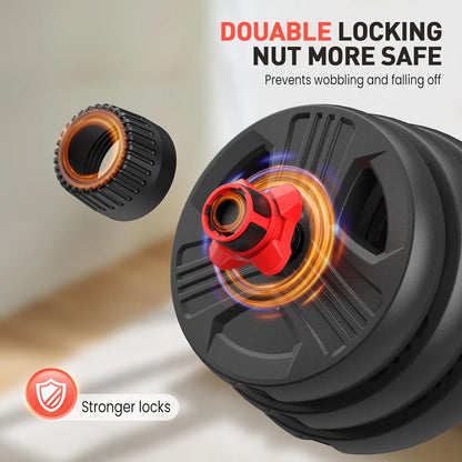 Aznolt® 3-in-1 Adjustable Dumbbell Set – 60 lbs Home Gym