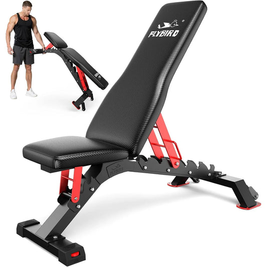 Aznolt® Adjustable Weight Bench – 1,300 lb Capacity | Multi-Position Incline & Decline
