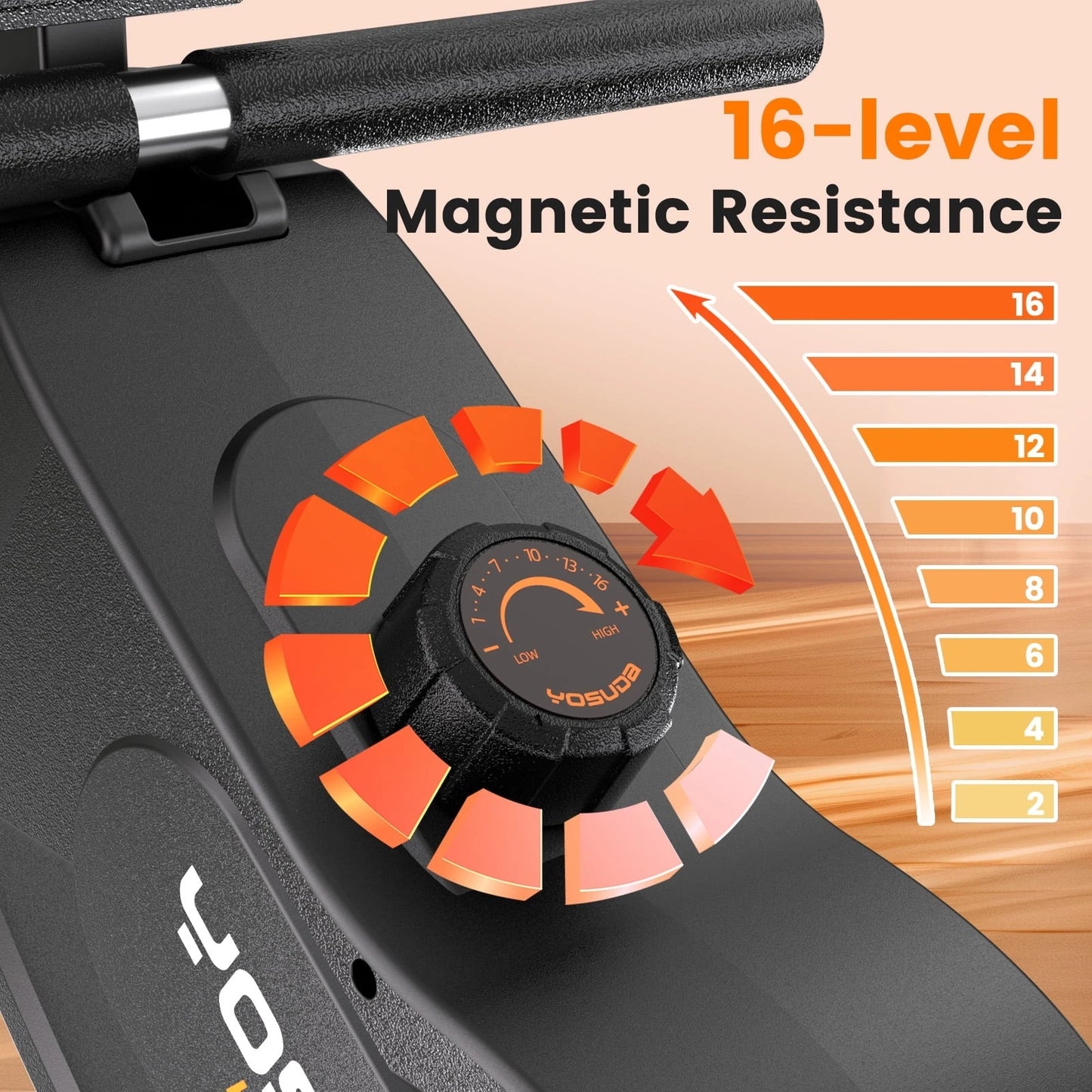 Aznolt® Magnetic Rowing Machine – Quiet, Foldable Home Rower