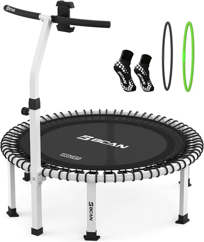Aznolt® 40-Inch Fitness Rebounder Trampoline with Adjustable Handle Bar