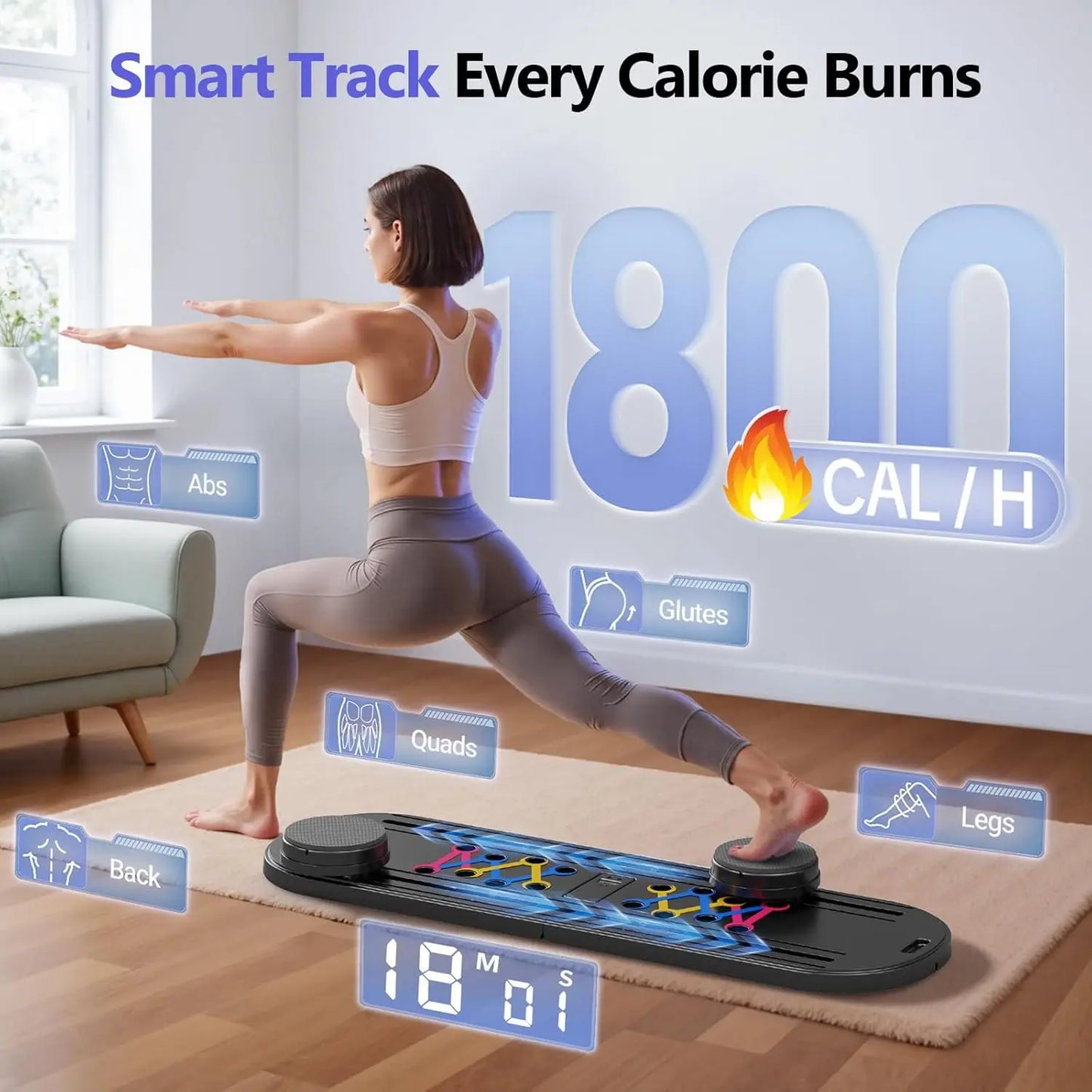 Aznolt® Portable Pilates Reformer Board – Home Pilates Trainer