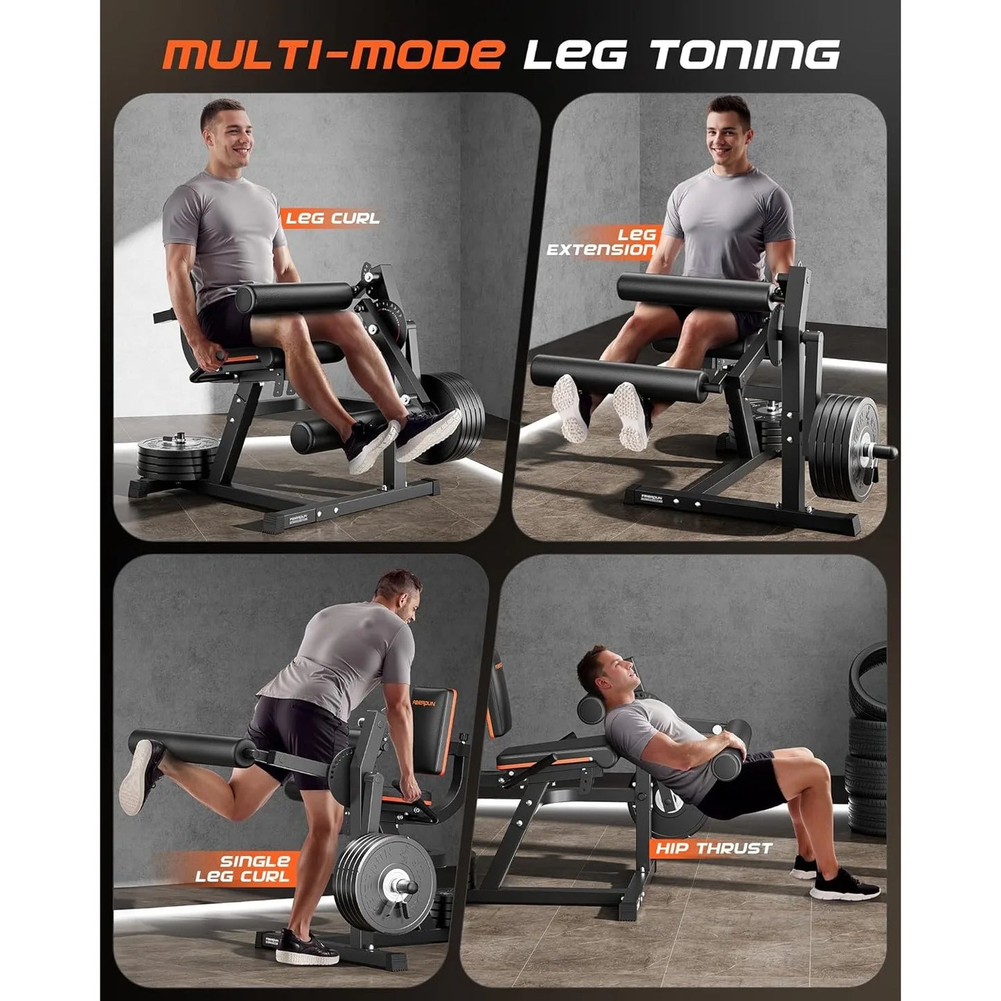 Aznolt® 4-in-1 Leg Extension & Curl Machine – Home Gym