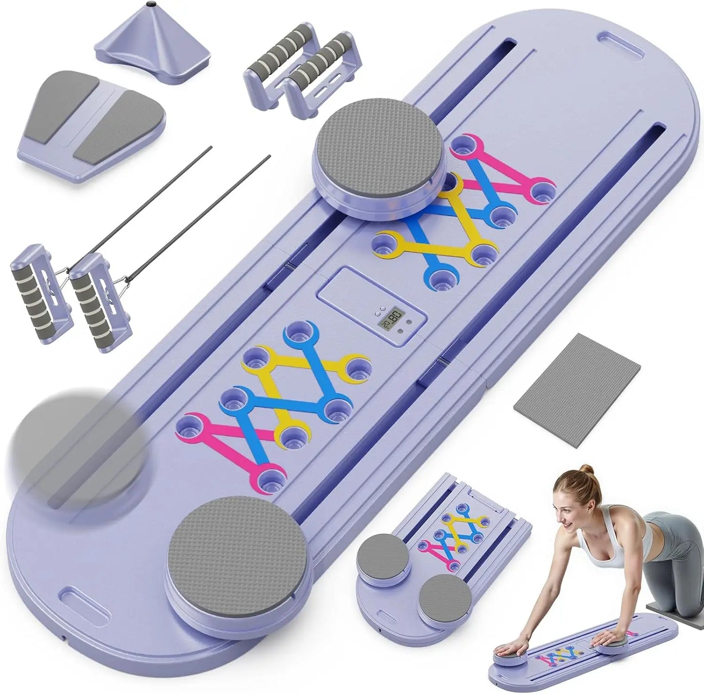 Aznolt® Portable Pilates Reformer Board – Home Pilates Trainer
