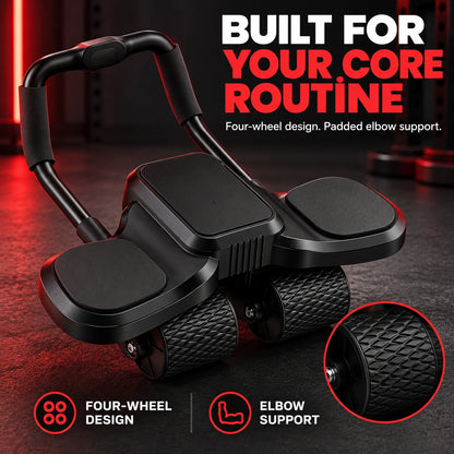 Aznolt Ab Roller four-wheel design and padded elbow supports