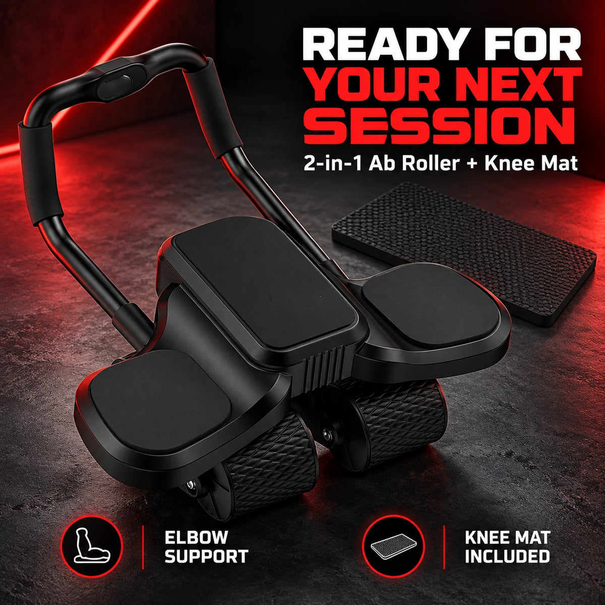 Aznolt 2-in-1 Ab Roller and included knee mat
