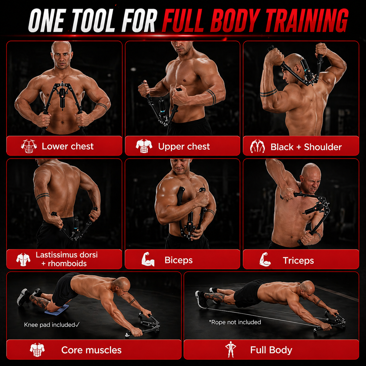 Aznolt® Muscle Trainer – Adjustable Resistance Trainer for Home Gym